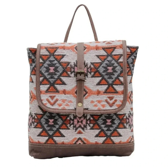 NWT Myra Bag Boho Canvas & Leather Backpack